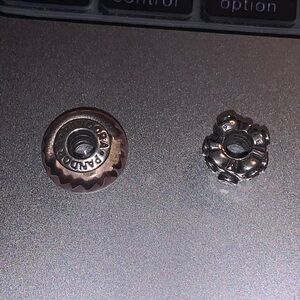 2 pandora silver charms